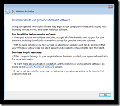 important to use thumb Windows Genuine Advantage Notification in Windows 7