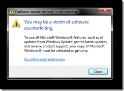 optional updates thumb Windows Genuine Advantage Notification in Windows 7