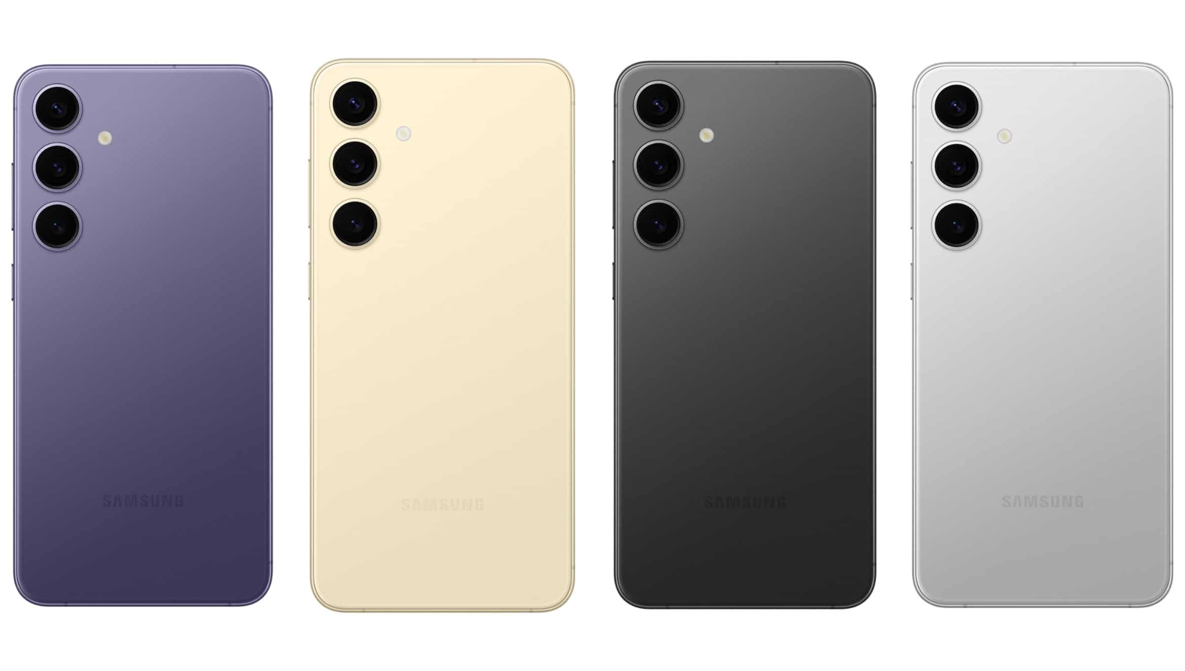 Die Renderings des Samsung Galaxy S24+ sind in allen vier Farben durchgesickert