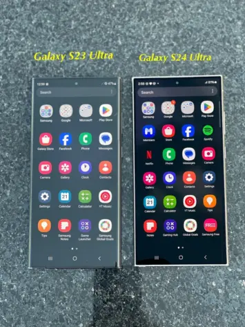 Galaxy S23 Ultra vs Galaxy S24 Ultra Bildschirmreflexion 3