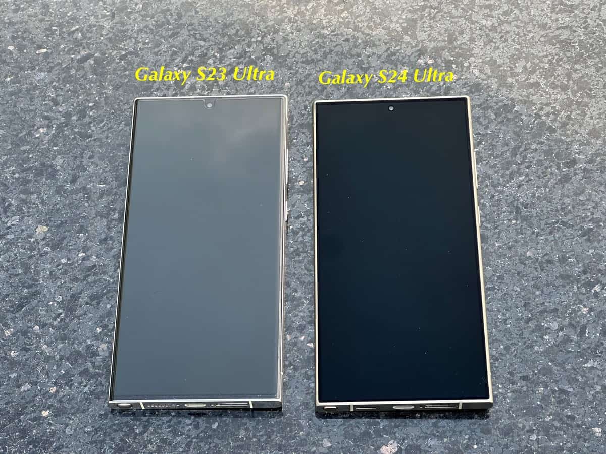Galaxy S23 Ultra vs Galaxy S24 Ultra Bildschirmreflexion 2