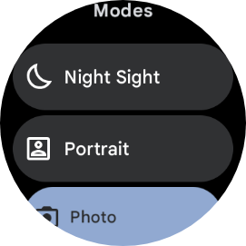 Steuerelemente der Pixel Watch-Kamera-App1