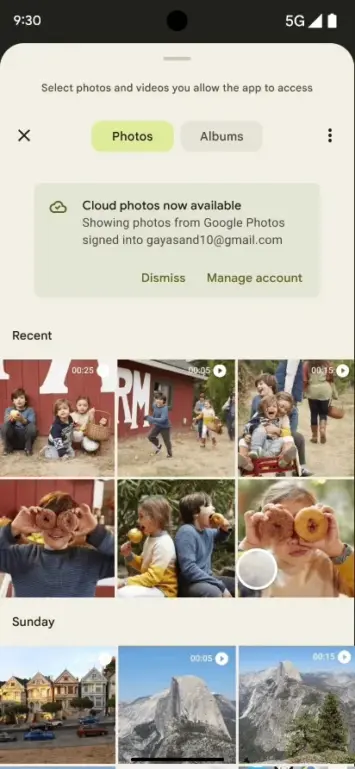 Google Fotos Android-Fotoauswahl 1