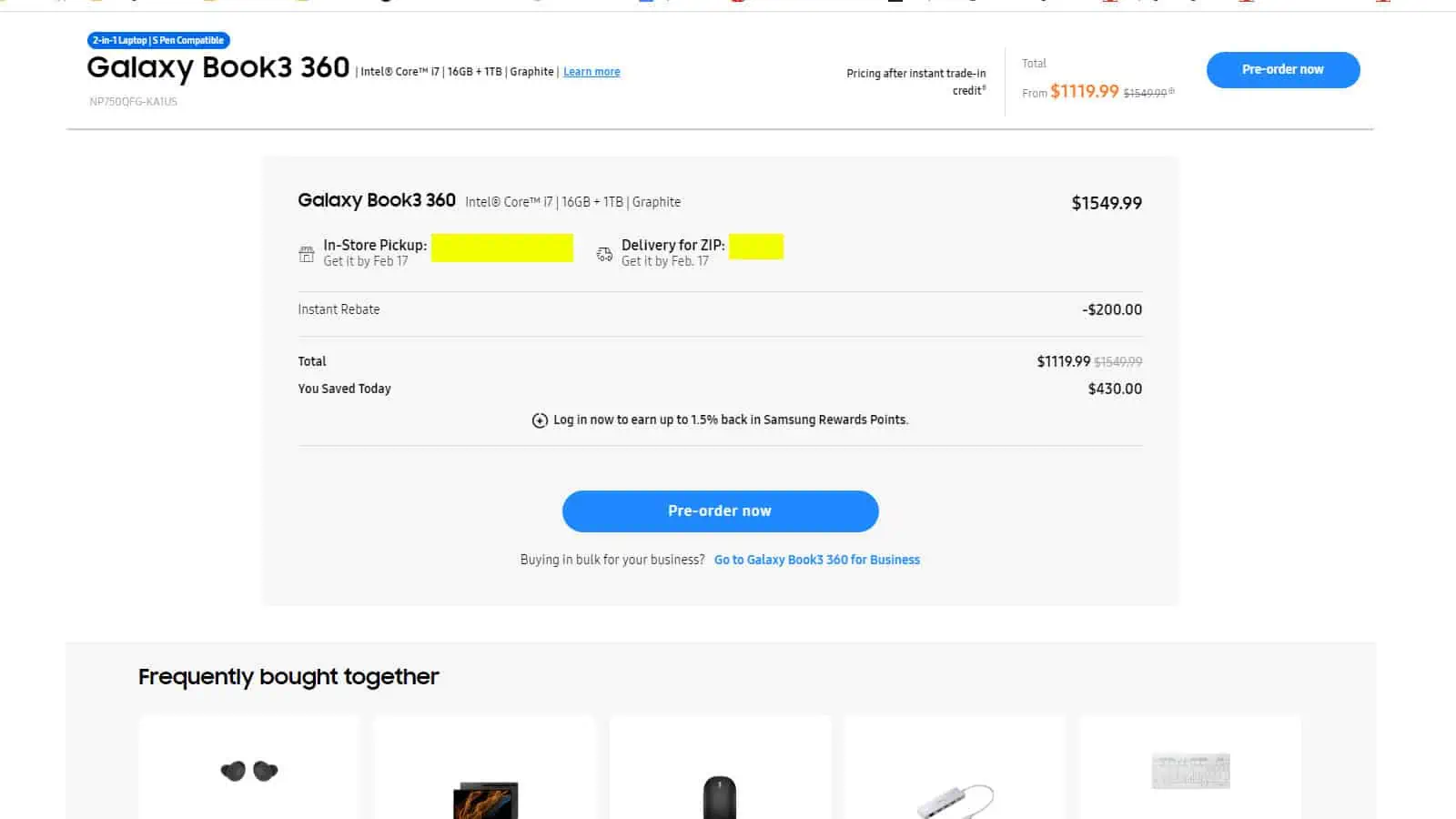 Galaxy Book 3 7 1 vorbestellen