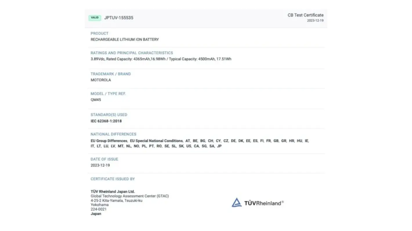 Edge 50 Pro TÜV Rheinland