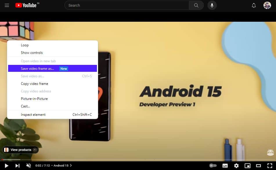 Videobild wie in Opera speichern