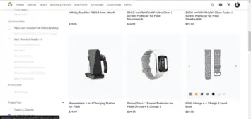 Fitbit-Zubehörseite