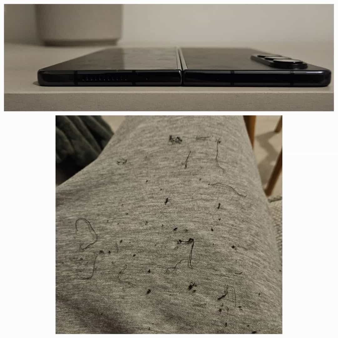 Problem mit Scharnierresten beim Samsung Galaxy Z Fold 4