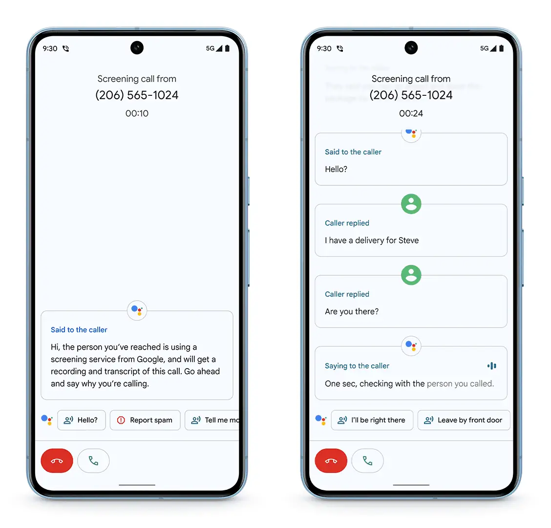 Aktualisierung des Pixel 8-Anrufbildschirms