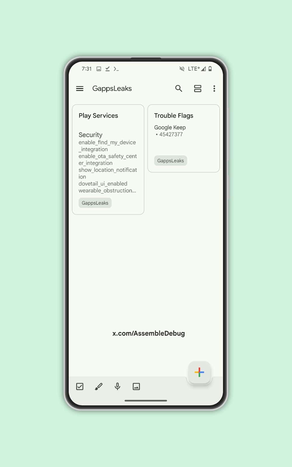 Alte untere Symbolleiste