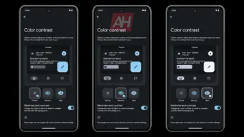 Android-Farbkontrastvergleich mit maximiertem Textkontrast dunkel AH