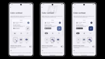 Android-Farbkontrastvergleich mit normalem Textkontrastlicht AH