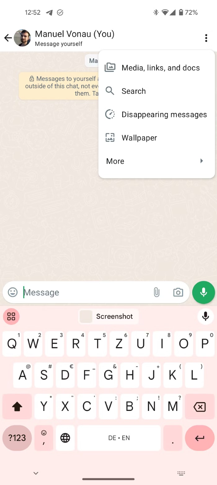 Farblose WhatsApp-Benutzeroberfläche (3)