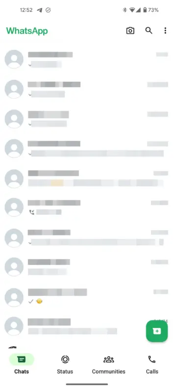 Farblose WhatsApp-Benutzeroberfläche (1)