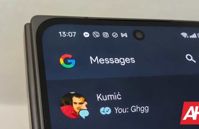 Das einzeilige Textfeld von Google Messages führt zu einer Rückgabe
