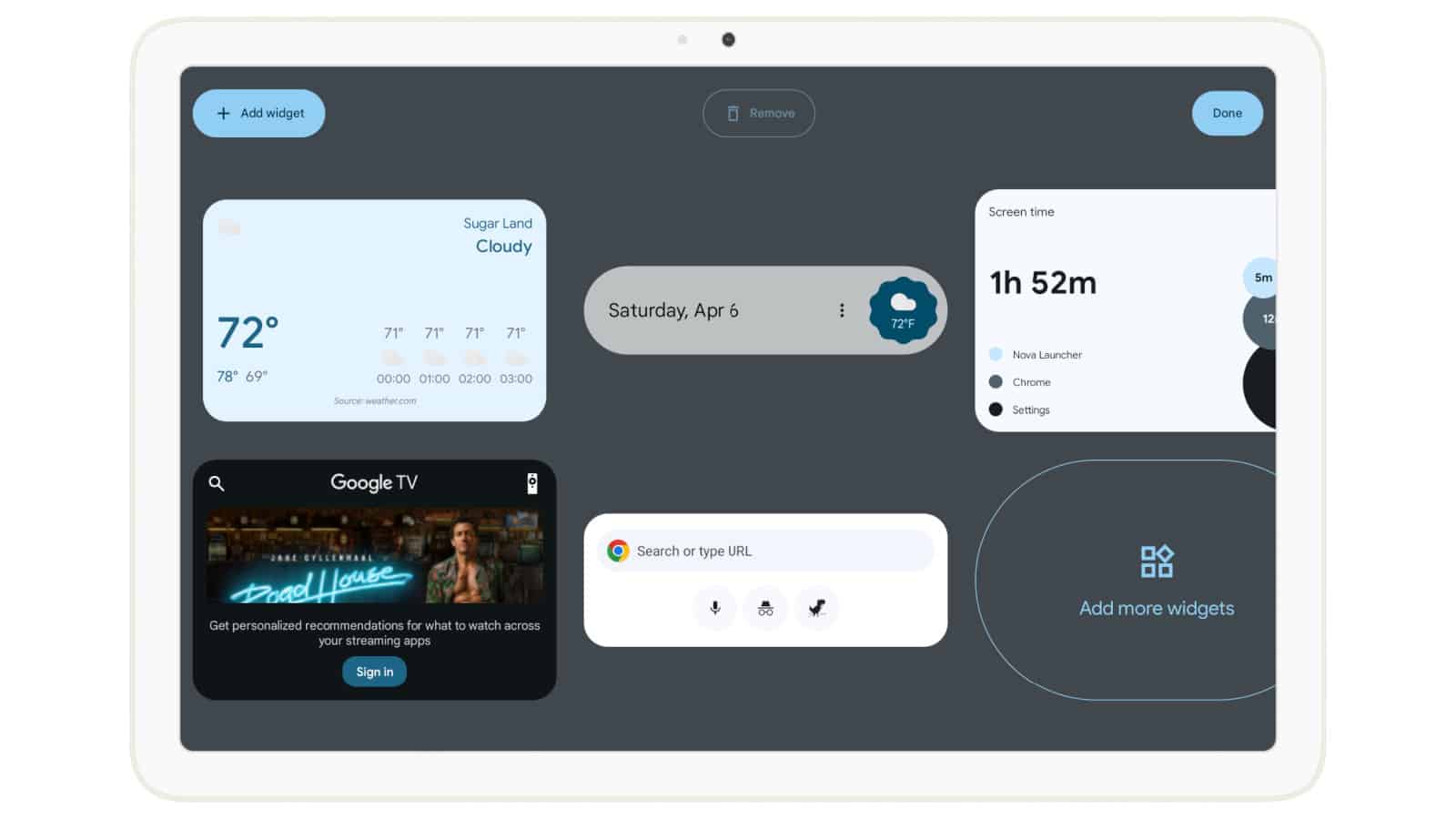 Android 15-Sperrbildschirm-Widgets für Tablets (1)