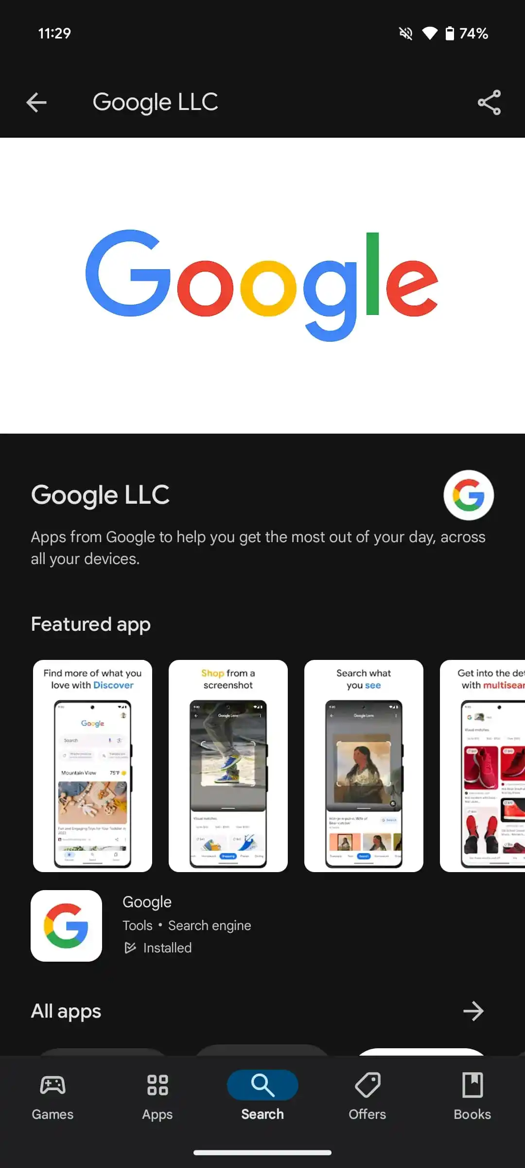 Persistente untere Leiste von Google Play 2