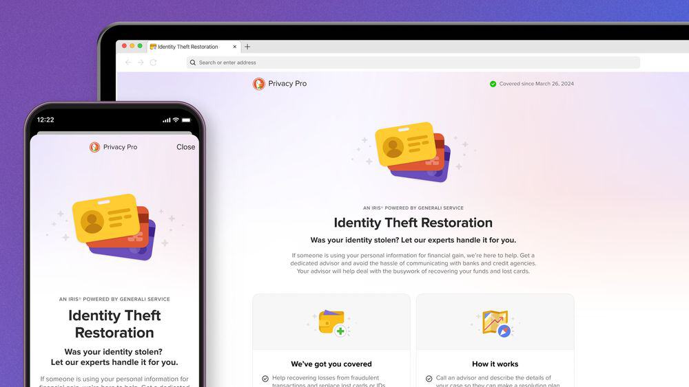 Privacy Pro-Funktion zum Identitätsdiebstahl