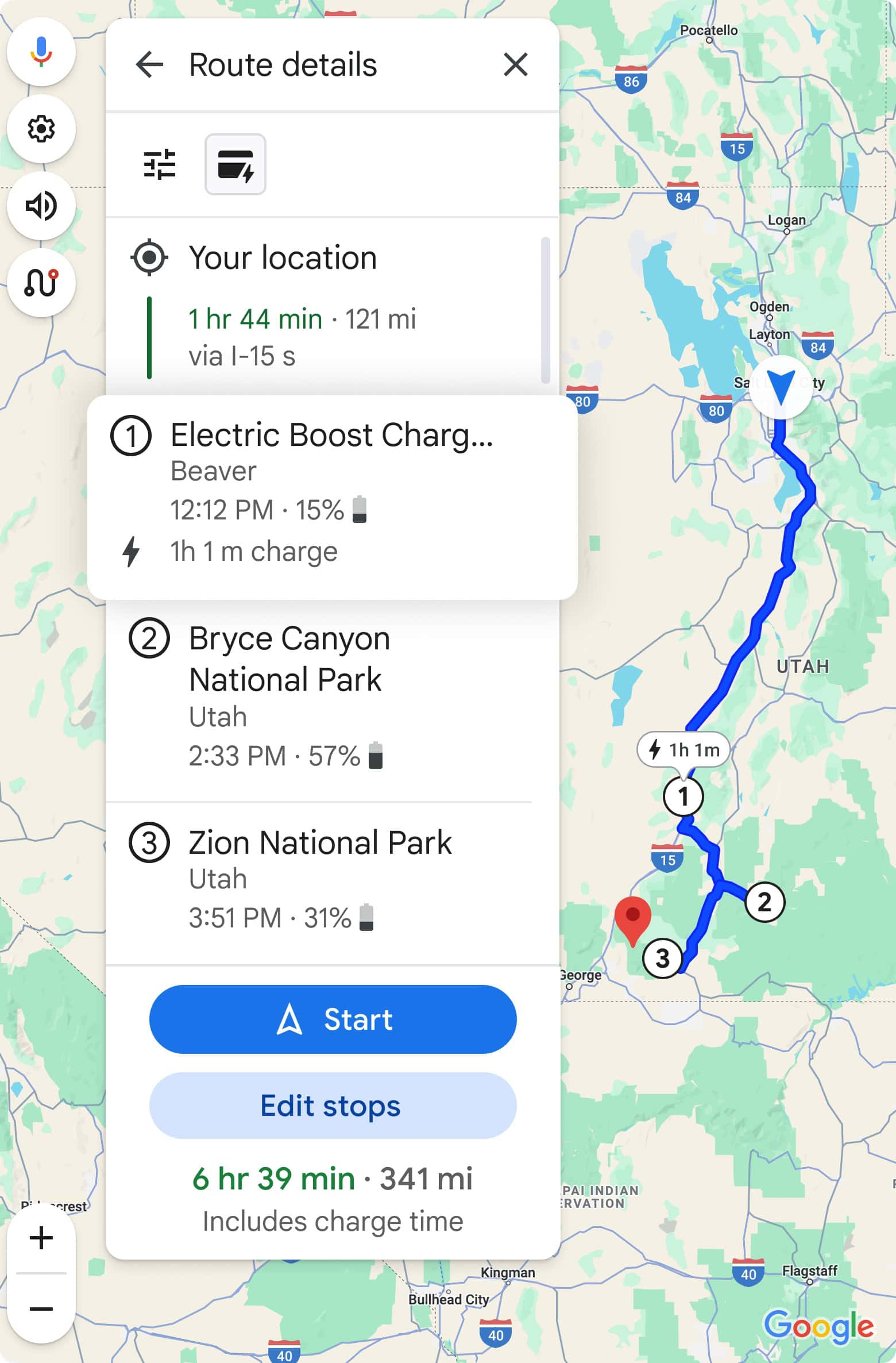 Google Maps berechnet Gebühren für Fahrten mit mehreren Stopps