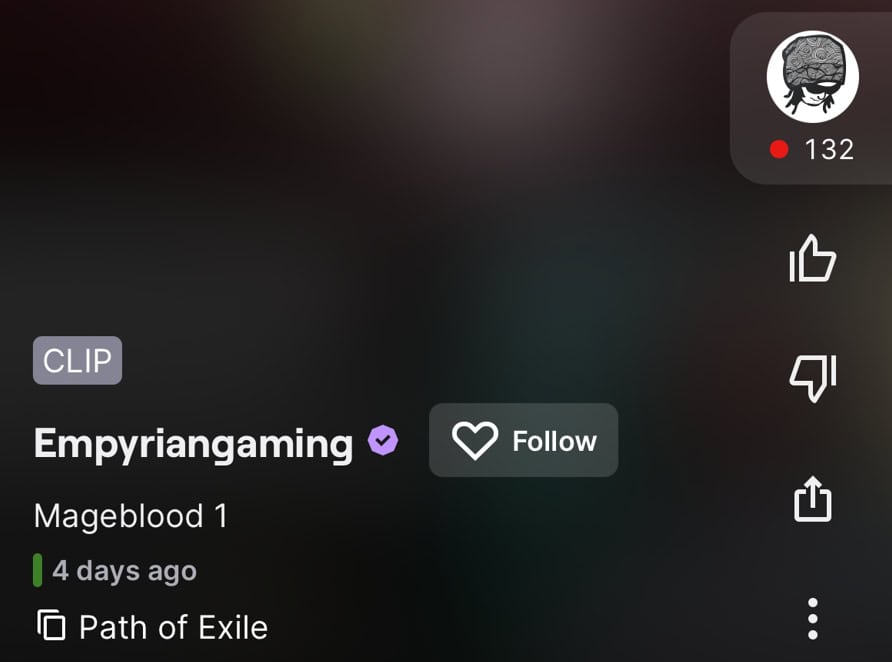 Clips-Feed von Twitch.