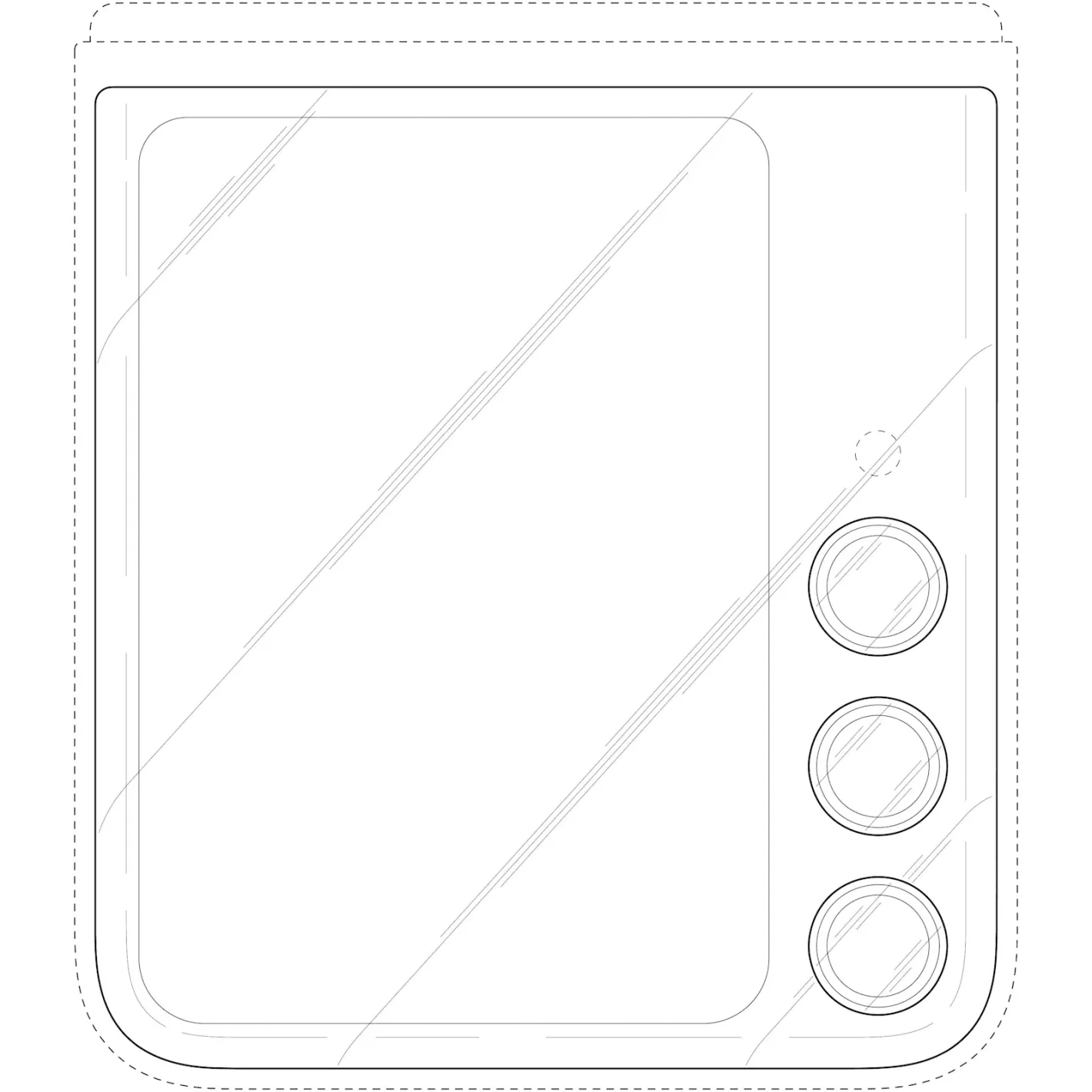 Samsung Galaxy Z Flip Designpatent mit drei Rückkameras 2