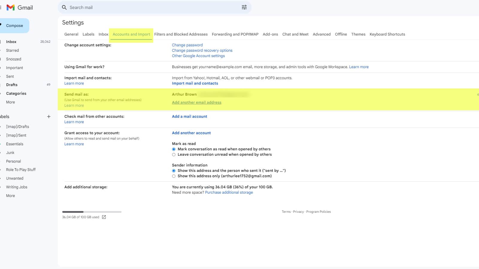 Gmail-Anzeigenamen ändern (2)