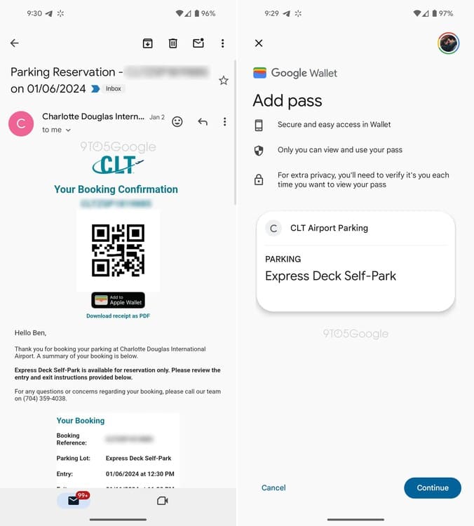 Importieren des Apple Wallet-Passes in Google Wallet AH