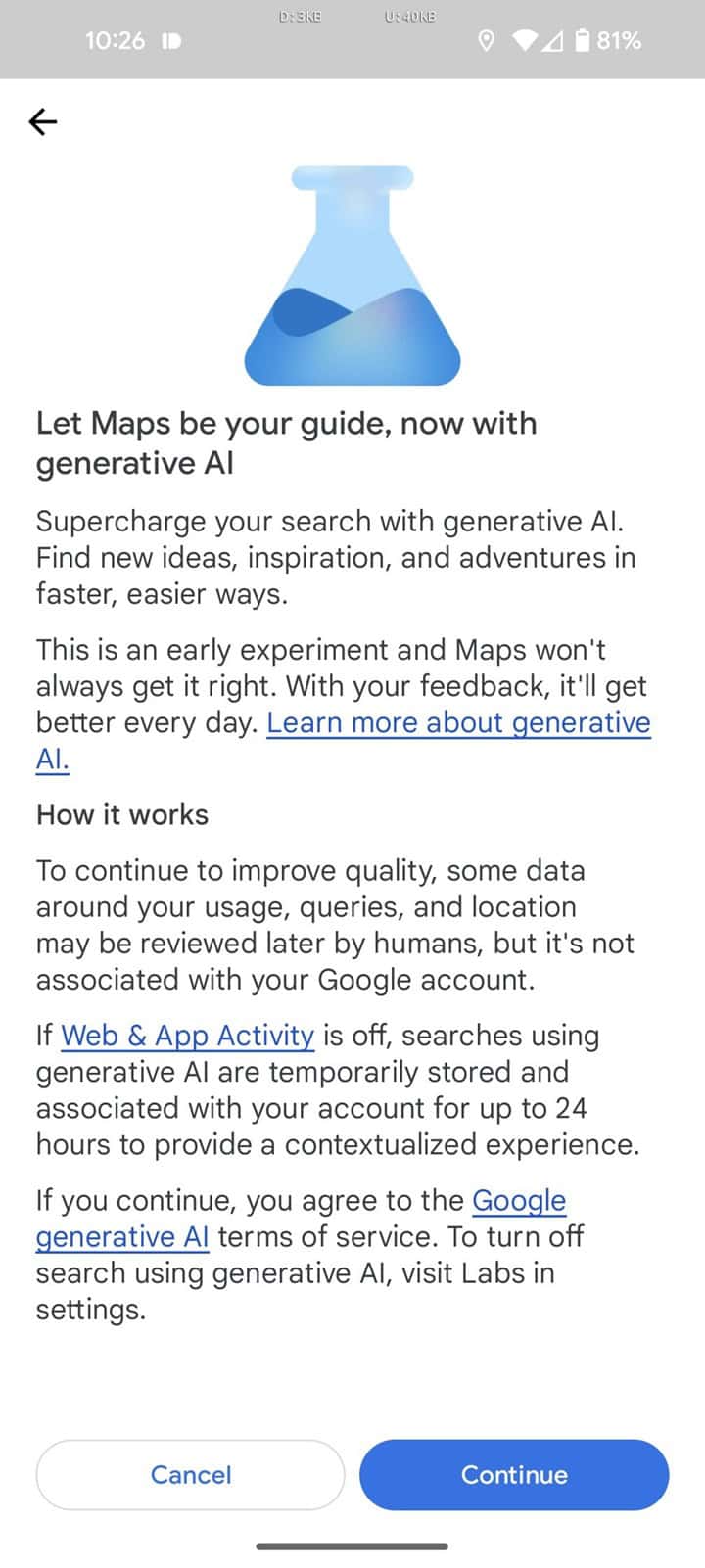 Generative KI von Google Maps
