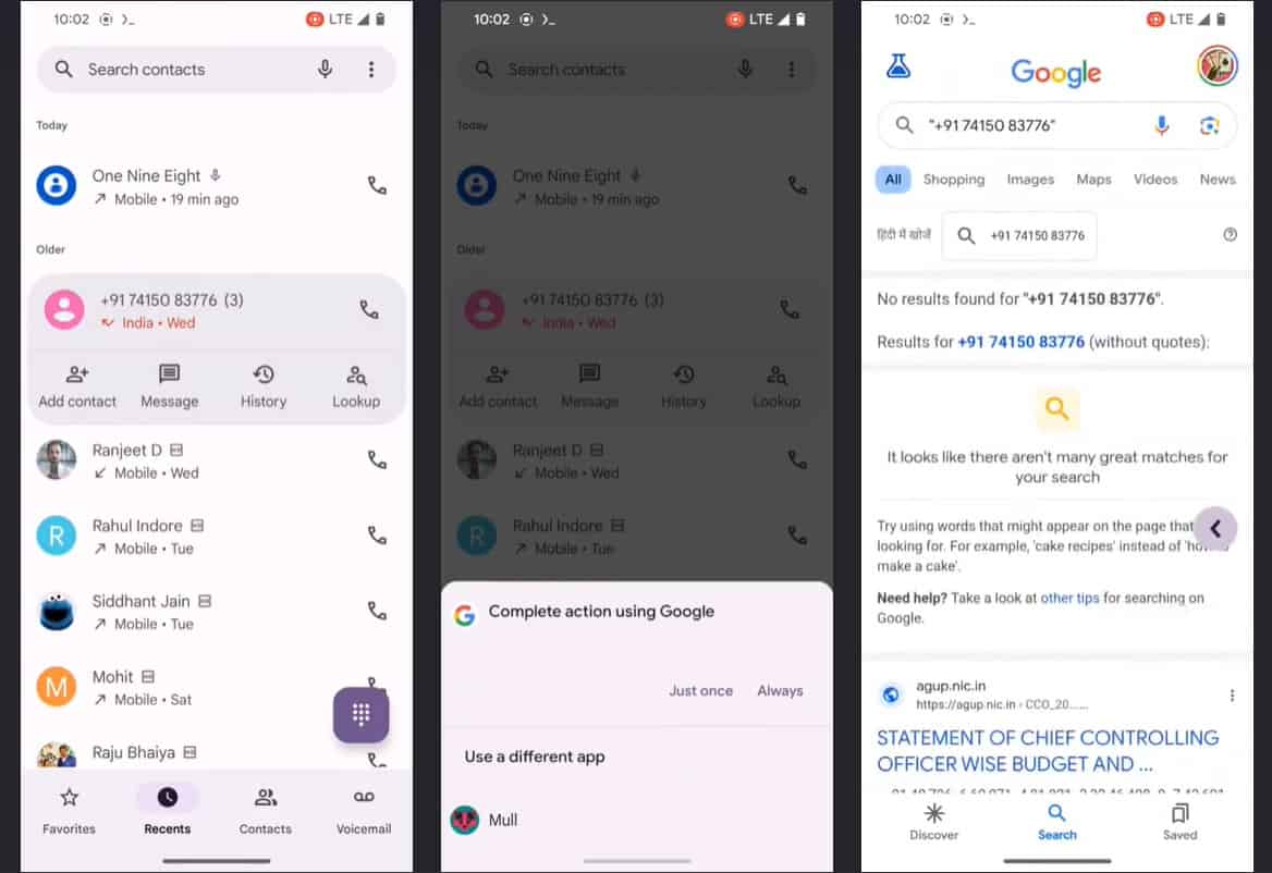 Beta-Suchtool für Google Phone