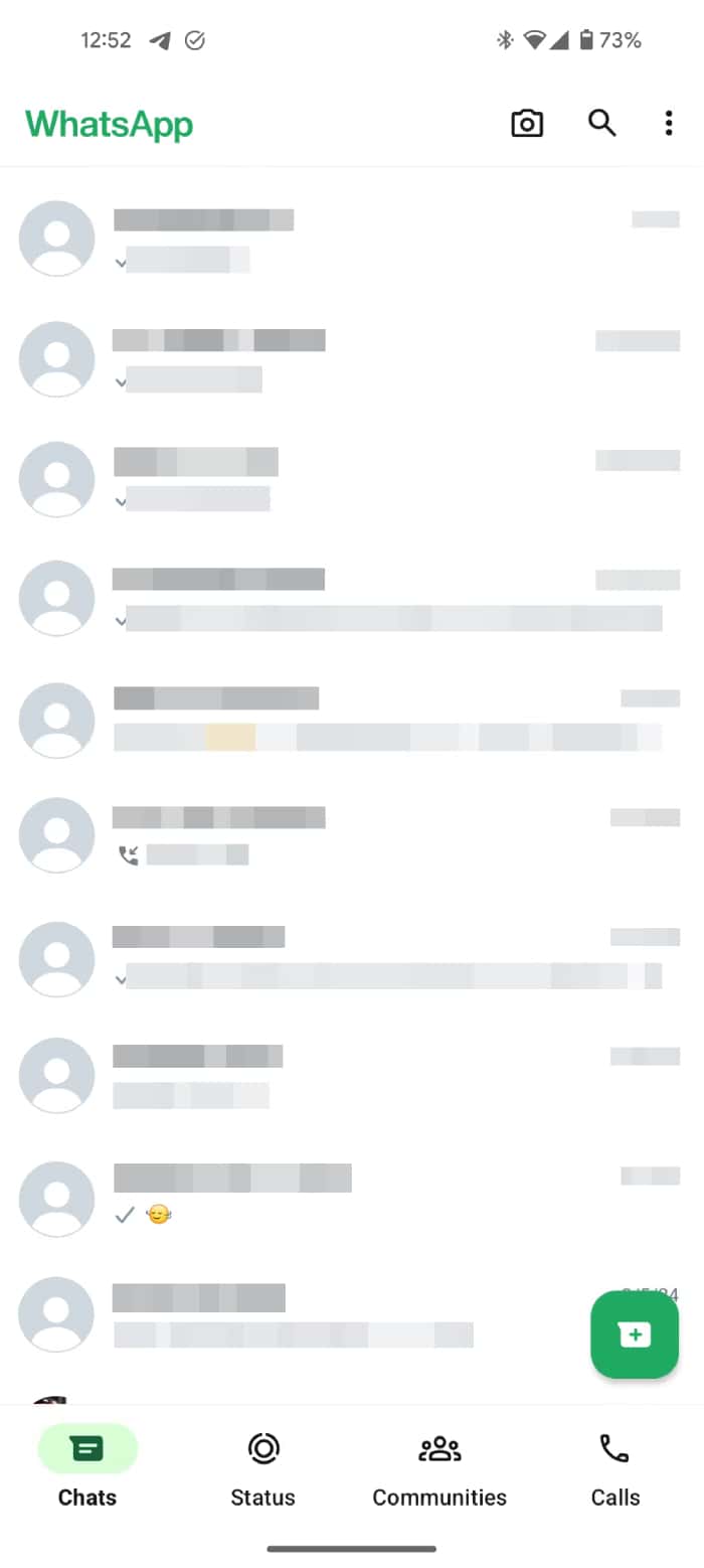 Farblose WhatsApp-Benutzeroberfläche (1)