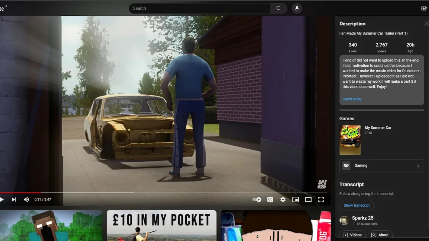 YouTube-Web-Update (LietuviskasCepelinas auf Reddit)