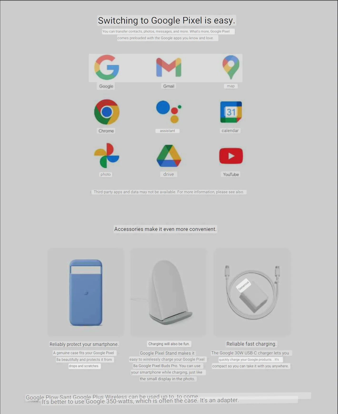 Google Pixel 8a-Werbematerialien lecken 107