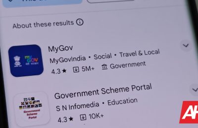 Der Google Play Store pinnt das „Regierungs“-Logo an zugehörige Apps