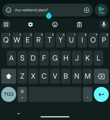 Einzeiliges Textfeld von Google Messages 1
