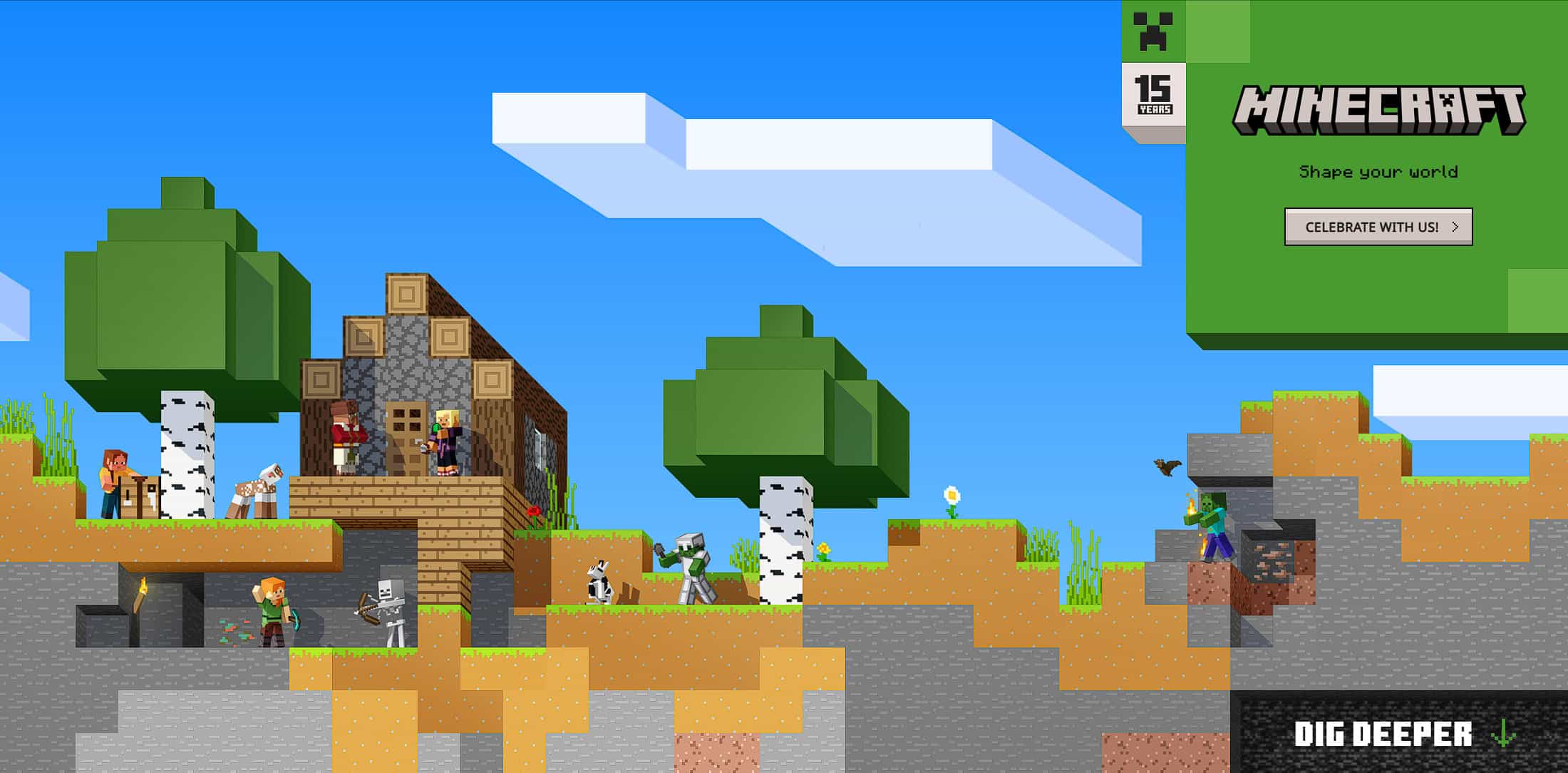 Die Google-Suche feiert das 15-jährige Jubiläum von Minecraft