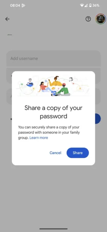 Google-Passwort-Manager-Freigabe