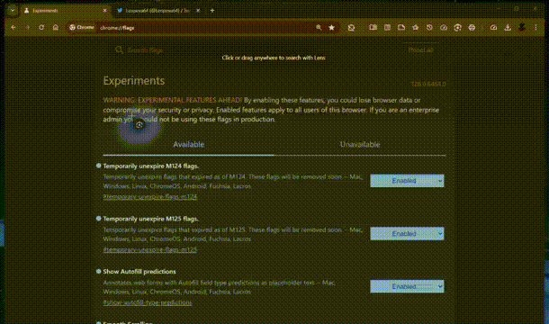 Chromkreis zum Suchen