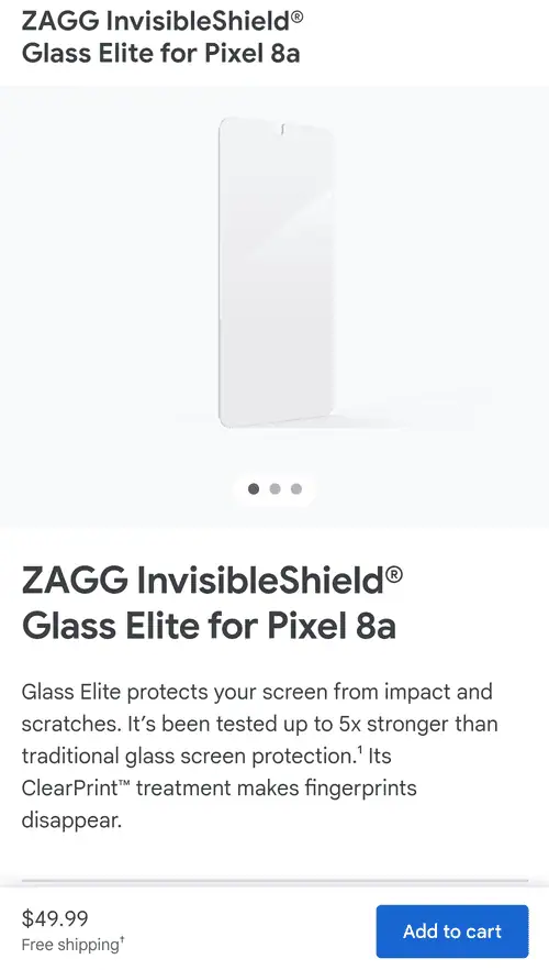 Pixel 8a Zagg Displayschutzfolie