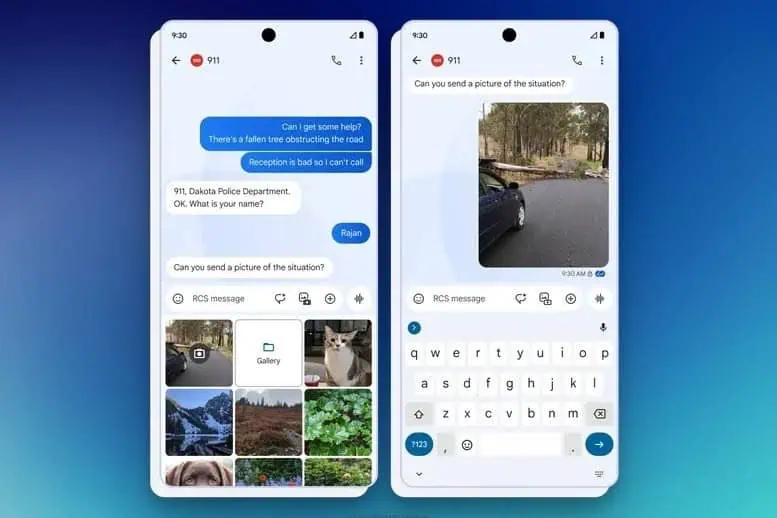 Google Messages 911-SMS-Nachrichten