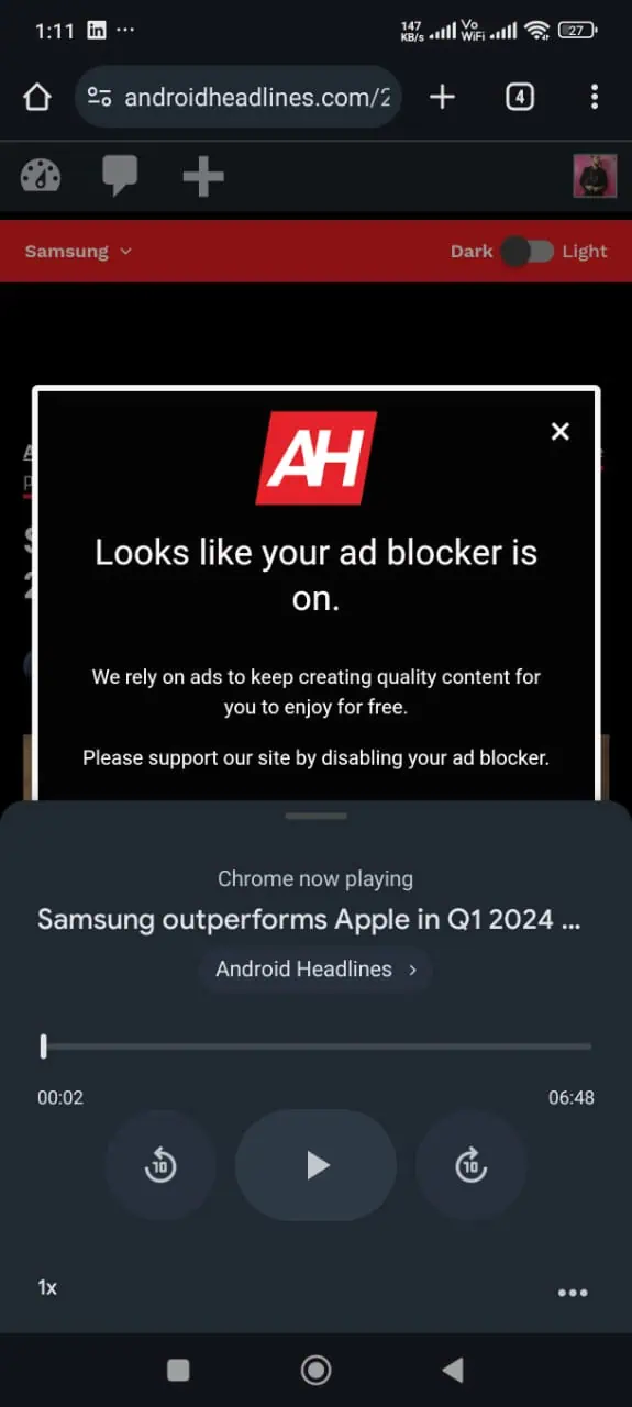 Miniplayer in Chrome