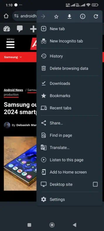 Option „Diese Seite anhören“ in Chrome