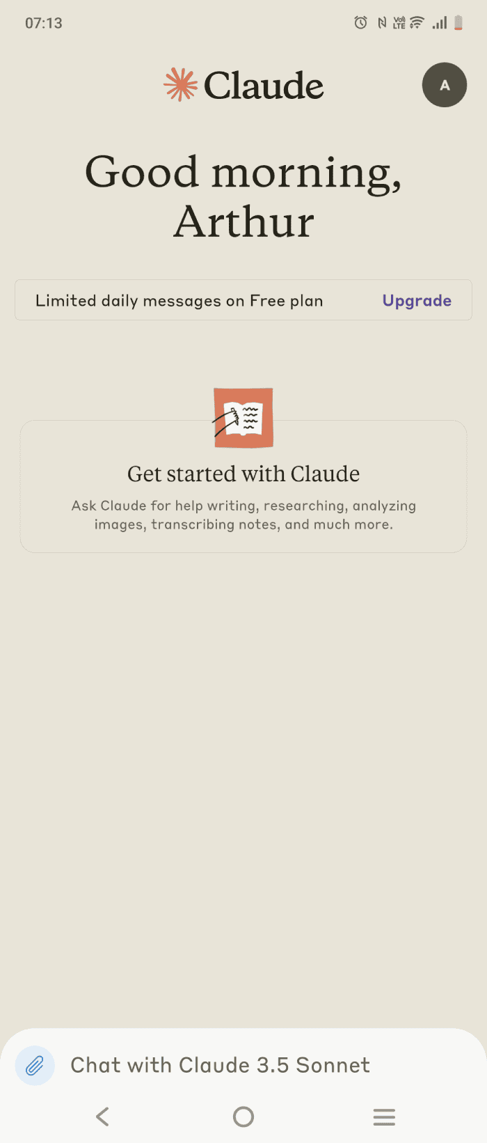 Claude Android App Screenshot (3)