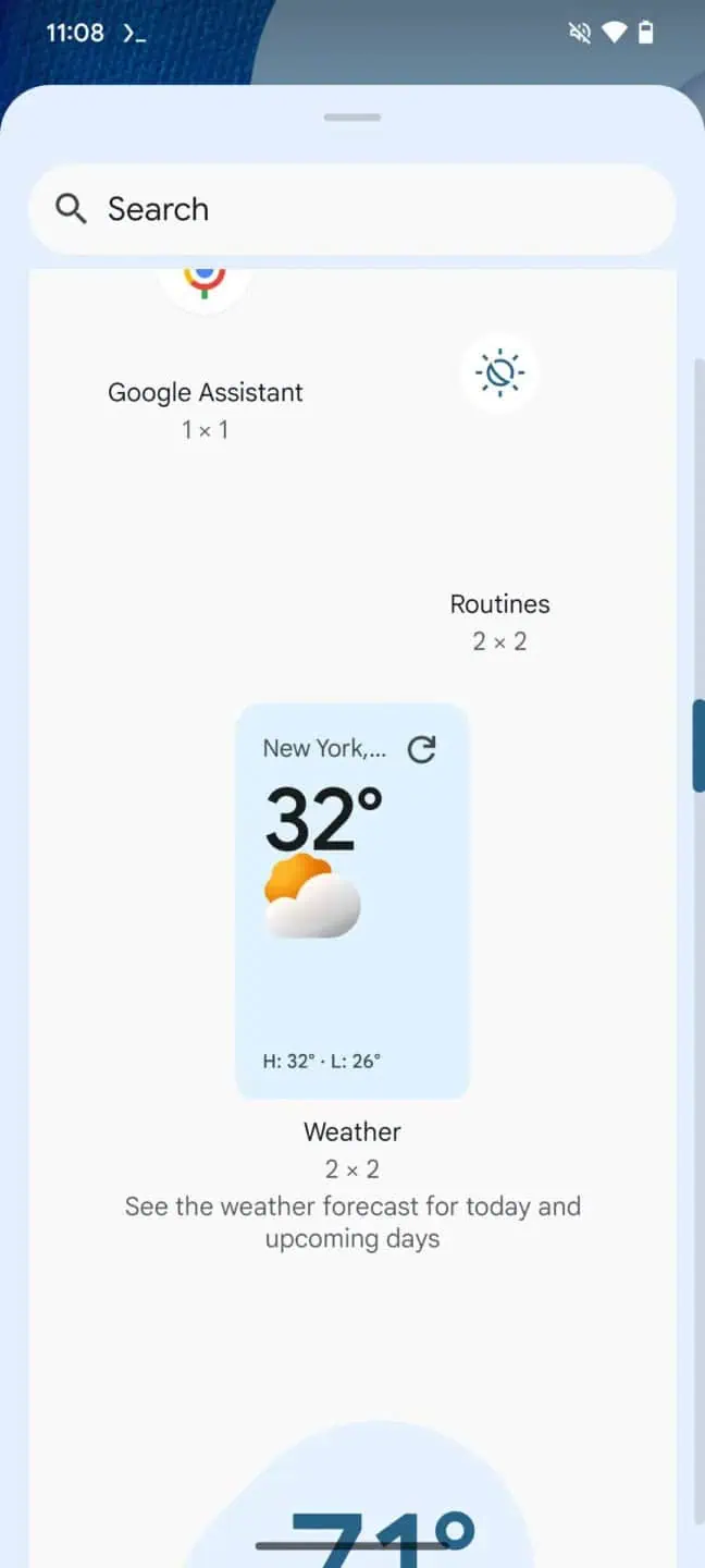 Google-App Wetter-Widgets 1
