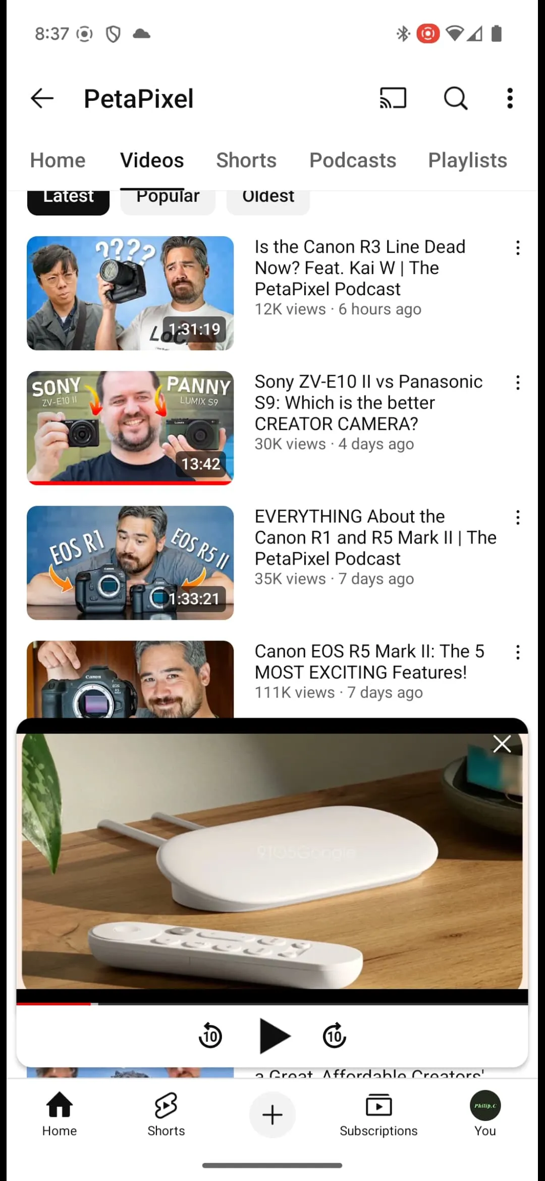 Neugestaltung des Miniplayers der YouTube-App 2