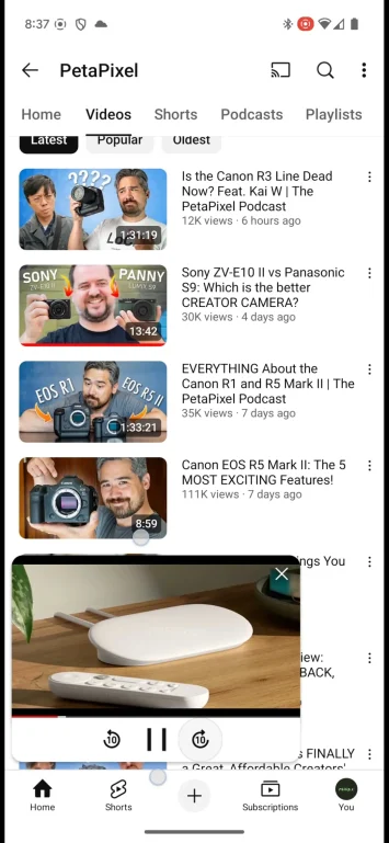Neugestaltung des Miniplayers der YouTube-App 1