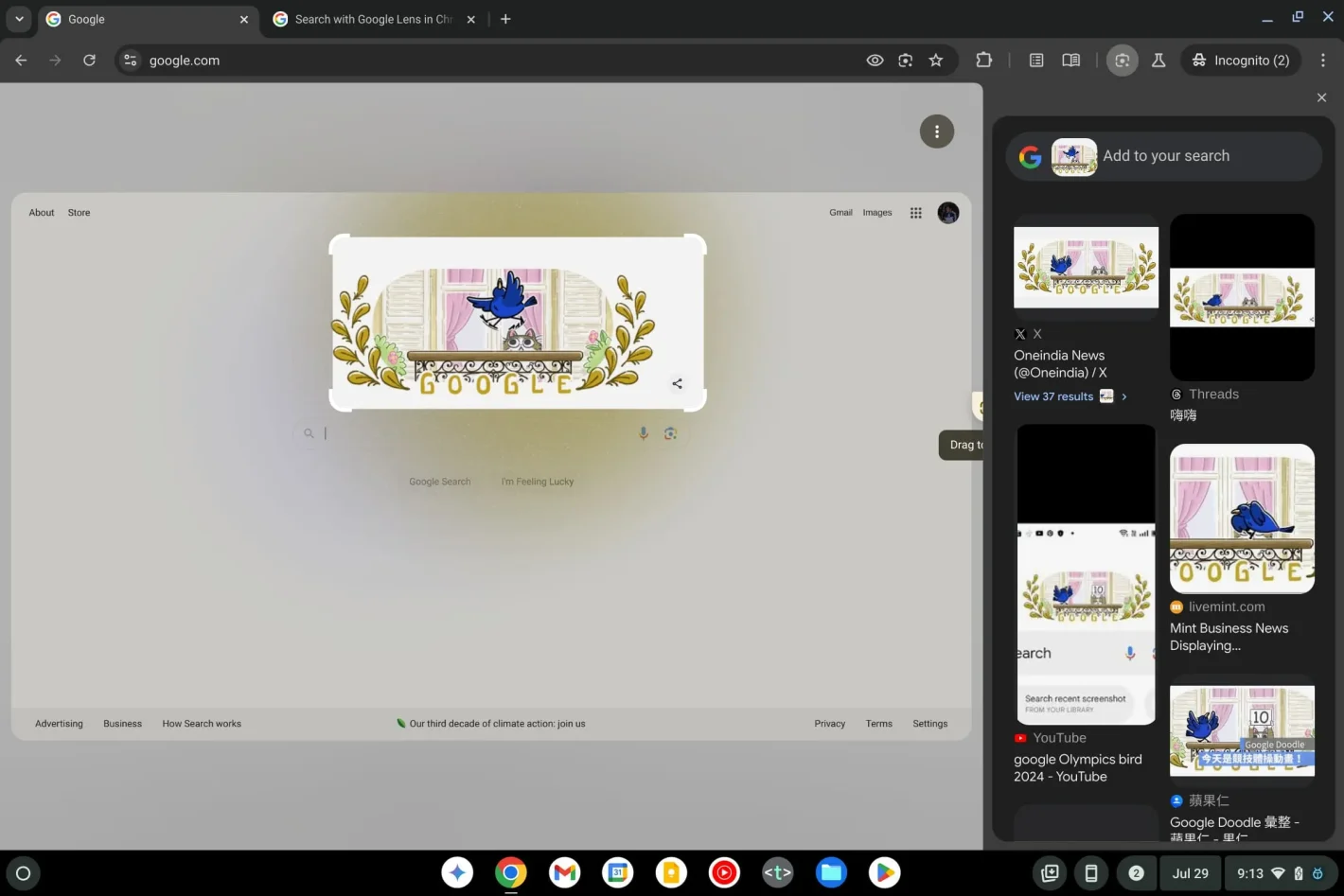 Chrome Adressleiste Kreis zum Suchen 2