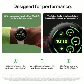 Google Pixel Watch 3-Leck AH 44