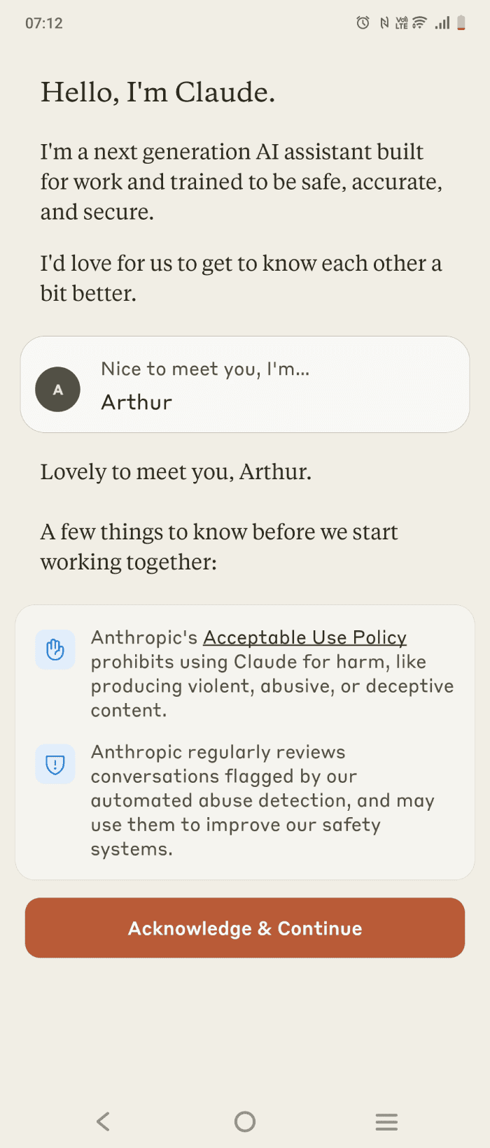 Claude Android App Screenshot (2)