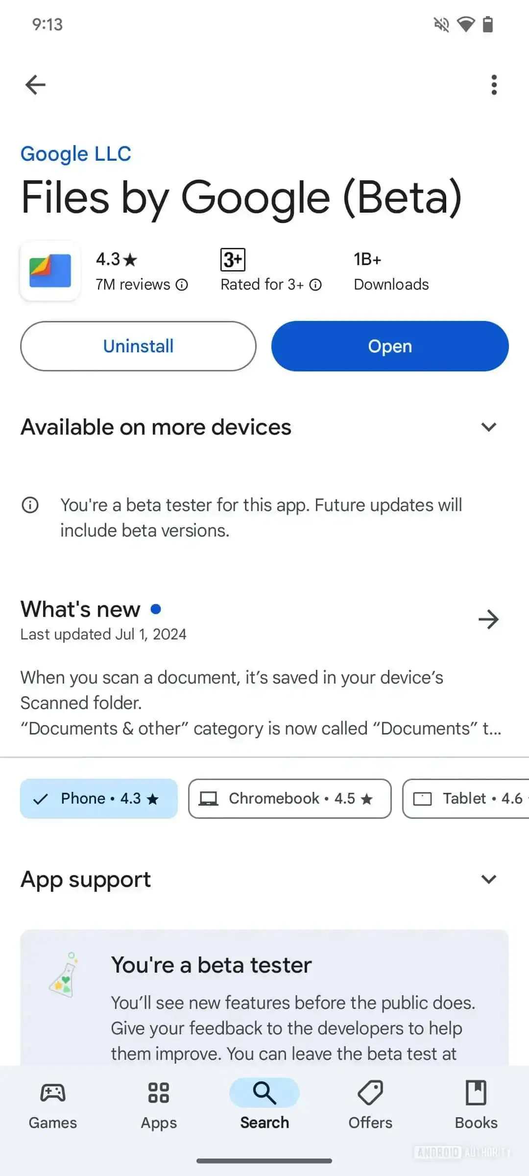 Formfaktoren für die Play Store-Bewertung
