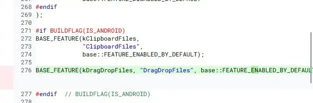 Chrome Android Ziehen und Ablegen 1